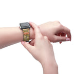 Bodhisattva Kuan Yin's Lotus Garden iWatch Band — Kwan Yin (Chenrezig) Vintage Lotus Pattern Strap for Apple Watch