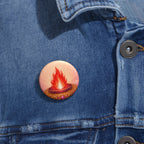 The Flame of Awakening Pin Button — Decorative Enamel-style Badge