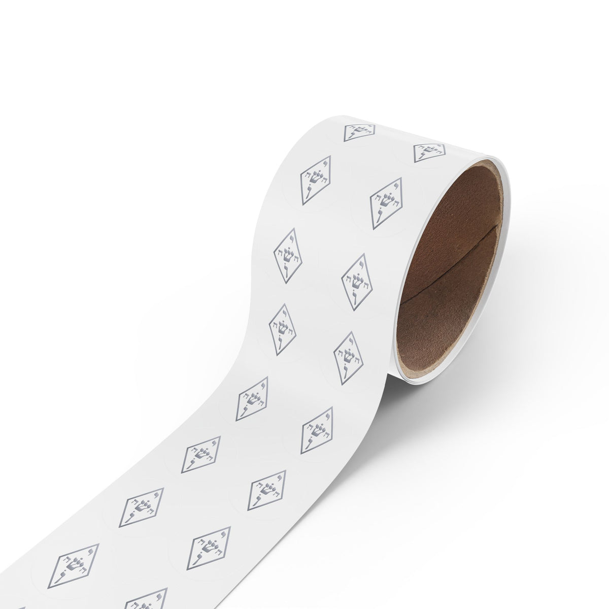 Light Silver The Yoshua Radionic Symbol - Round Sticker Roll