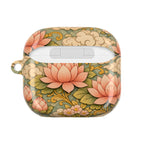 Bodhisattva Kwan Yin's Lotus AirPod Case — Vintage Botanical Pattern Protective Cover