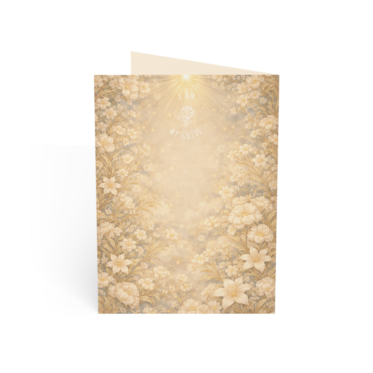 Birthday Angel Sitael Greeting Cards — Ethereal Angel Floral Blank Note Cards (Single or Pack of 10/30/50)