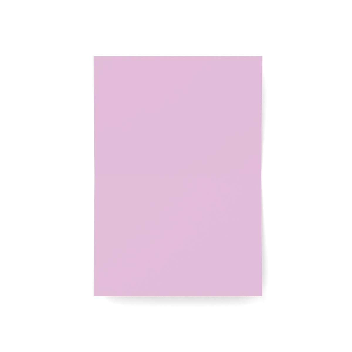 Lilac Fire Dragon Greeting Card — Pastel Floral Dragon Art Folded Note Cards (1/10/30/50-pack)