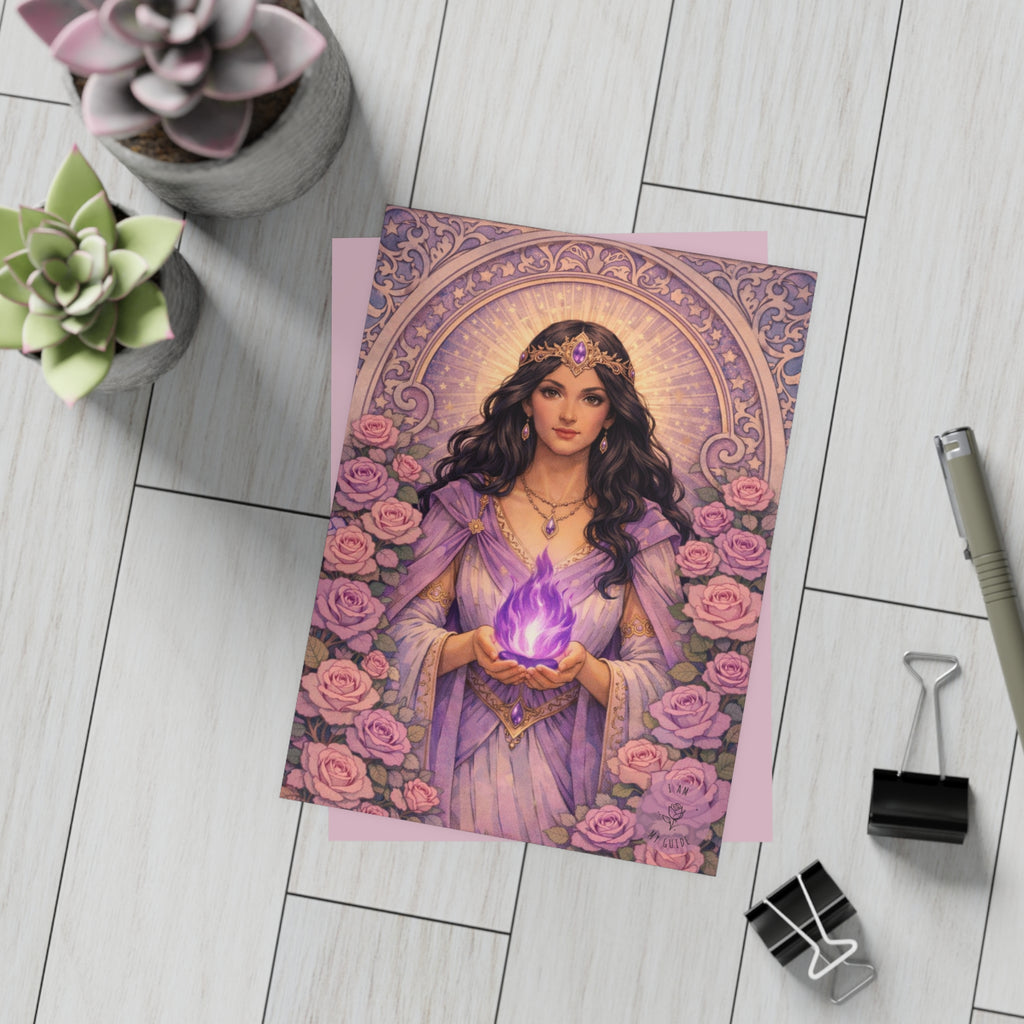 Master Portia Postcard Bundles (envelopes included) - Violet Flame Postcard