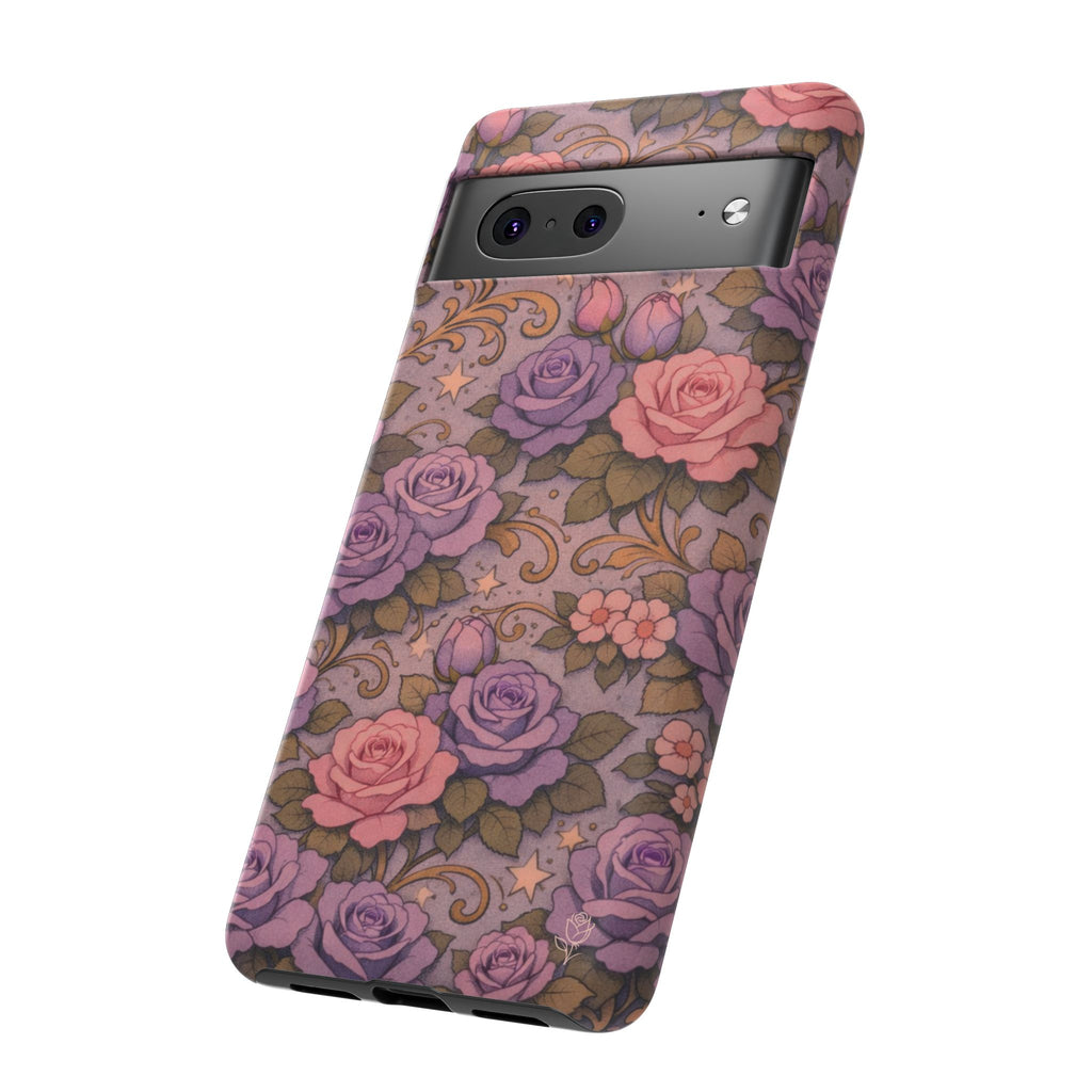 Google Pixel Tough Phone Case — The Sisterhood of the Rose — Master Portia's Rose Garden Vintage Drop-Proof Phone Cover
