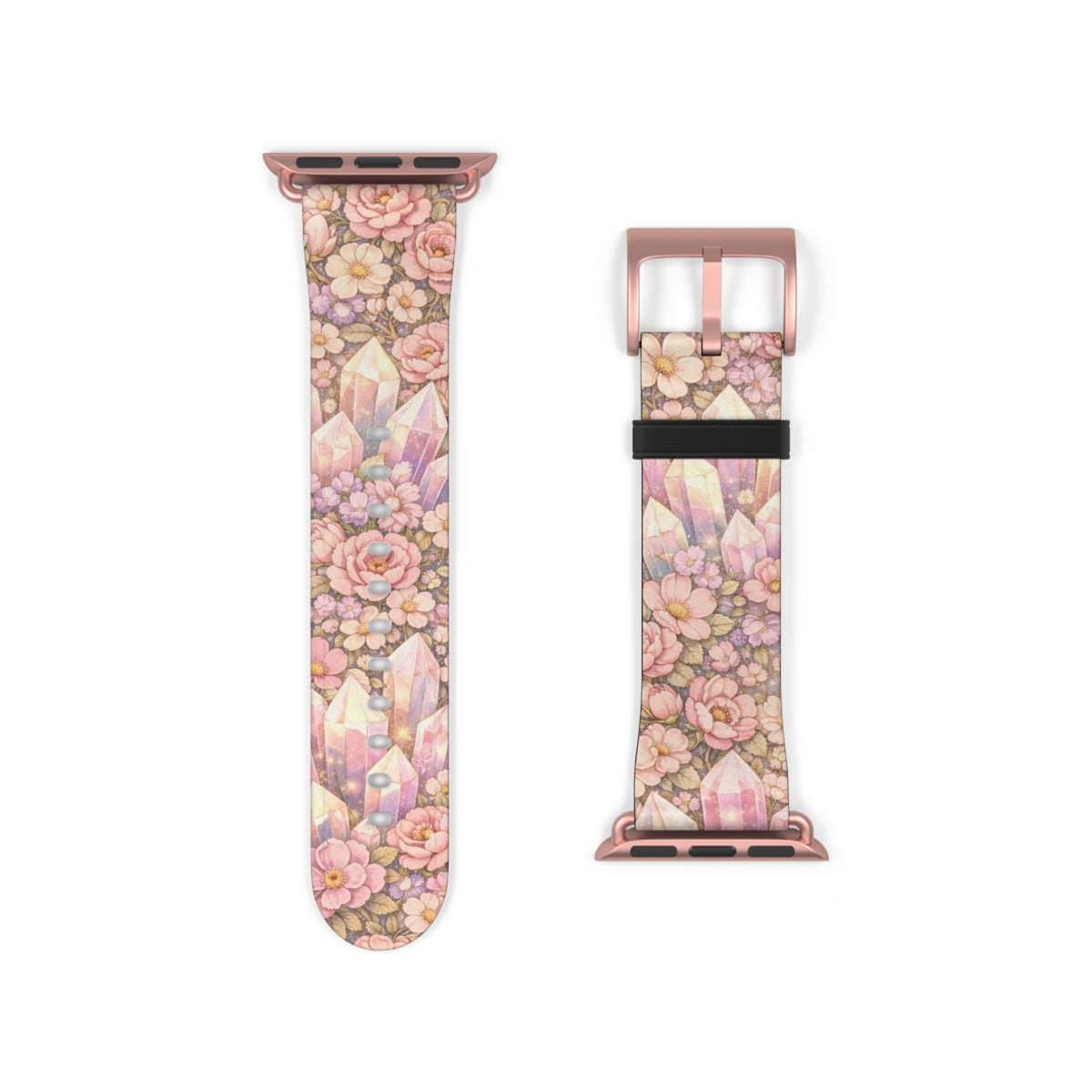 Floral Crystal Garden Watch Band — Pastel Angelical Pattern Apple Watch Strap