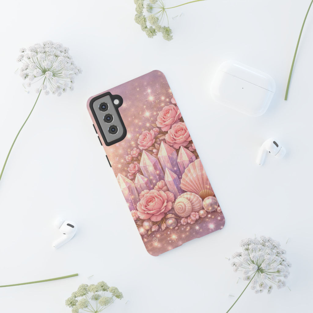 Samsung Galaxy Phone Case — Lemurian Rose Crystal Garden Tough Case