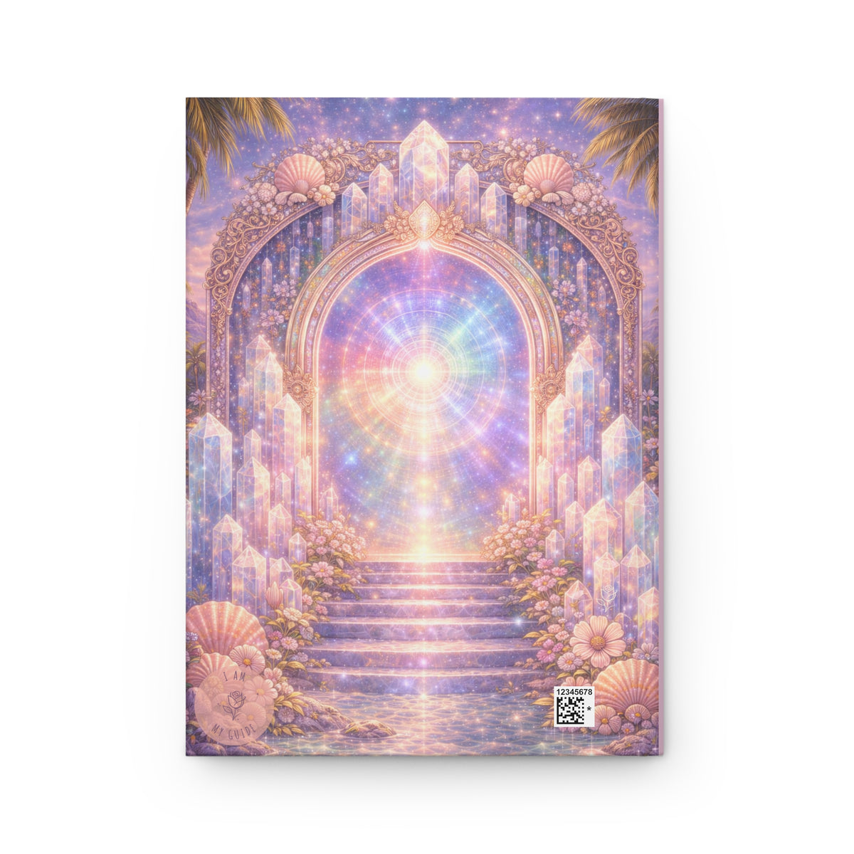 Lemurian Crystal Portal Hardcover Journal (Lined Pages) — Crystal Light Meditation Notebook