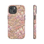 iPhone Case — Angelic Crystal Garden Phone Case — Pink Floral Quartz Protective Cover