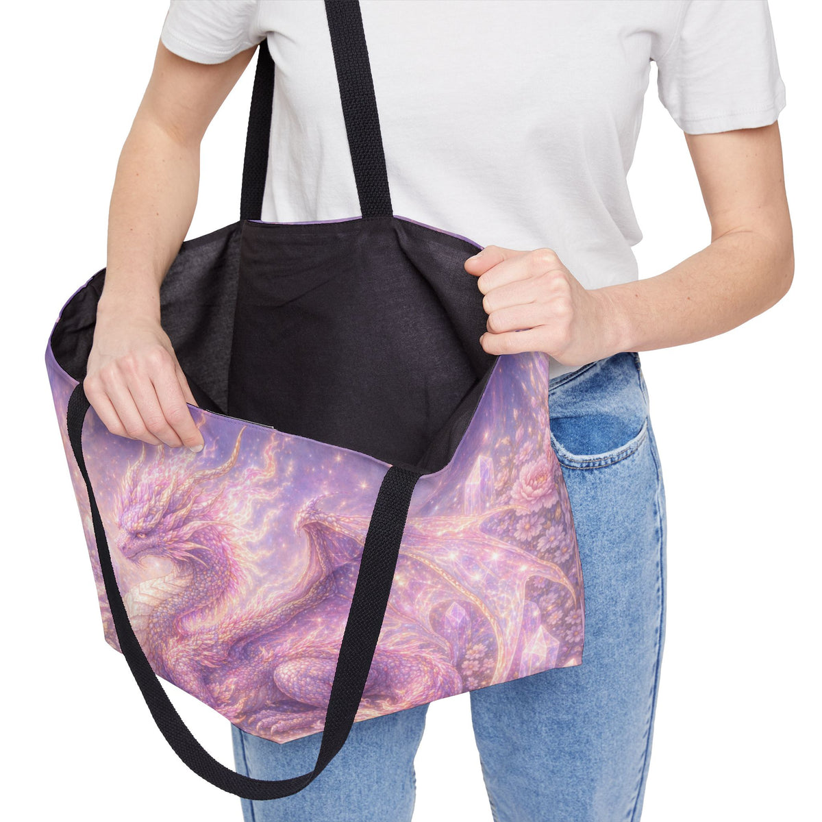 Lilac Fire Dragon Weekender Tote Bag — Print Travel Tote